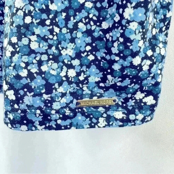 Michael Kors 3/4 Bell Sleeve Ditsy Flowers Cotton/Modal Blouse Relaxed Fit Sz M - Picture 5 of 11